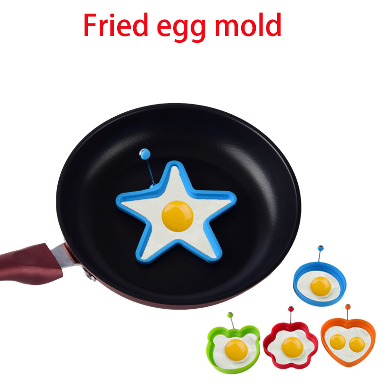 5 Styles Pancake Maker Fried Egg Mold Silicone Forms Non-stick Simple Operation Pancake Maker Omelette Round Mold