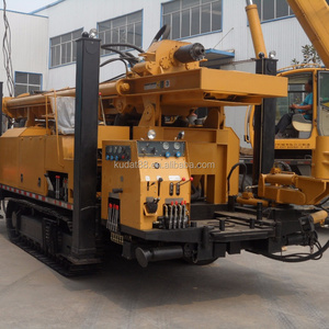 hot sale Crawler type 700m water well drilling rig driven by Portable screw air compressor