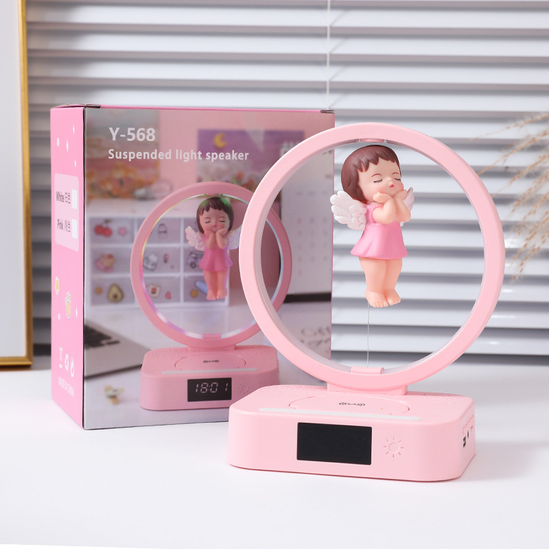 Y-568 Maglev Angel Girl Wireless Speakers Cute 3 in 1 Portable For Birthday Gift Bluetooth Speaker