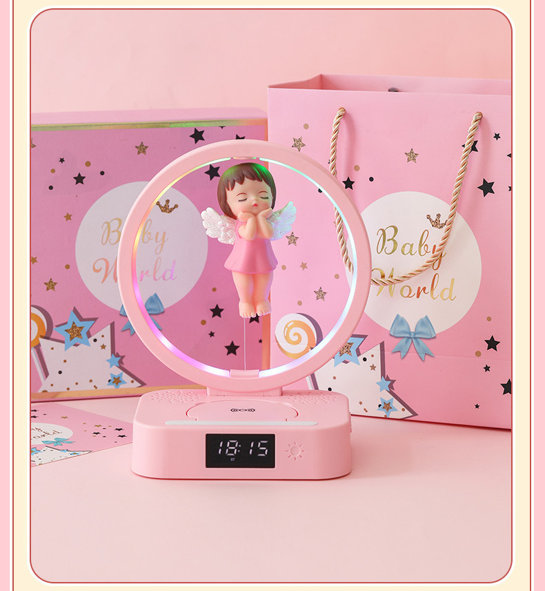 Y-568 Maglev Angel Girl Wireless Speakers Cute 3 in 1 Portable For Birthday Gift Bluetooth Speaker