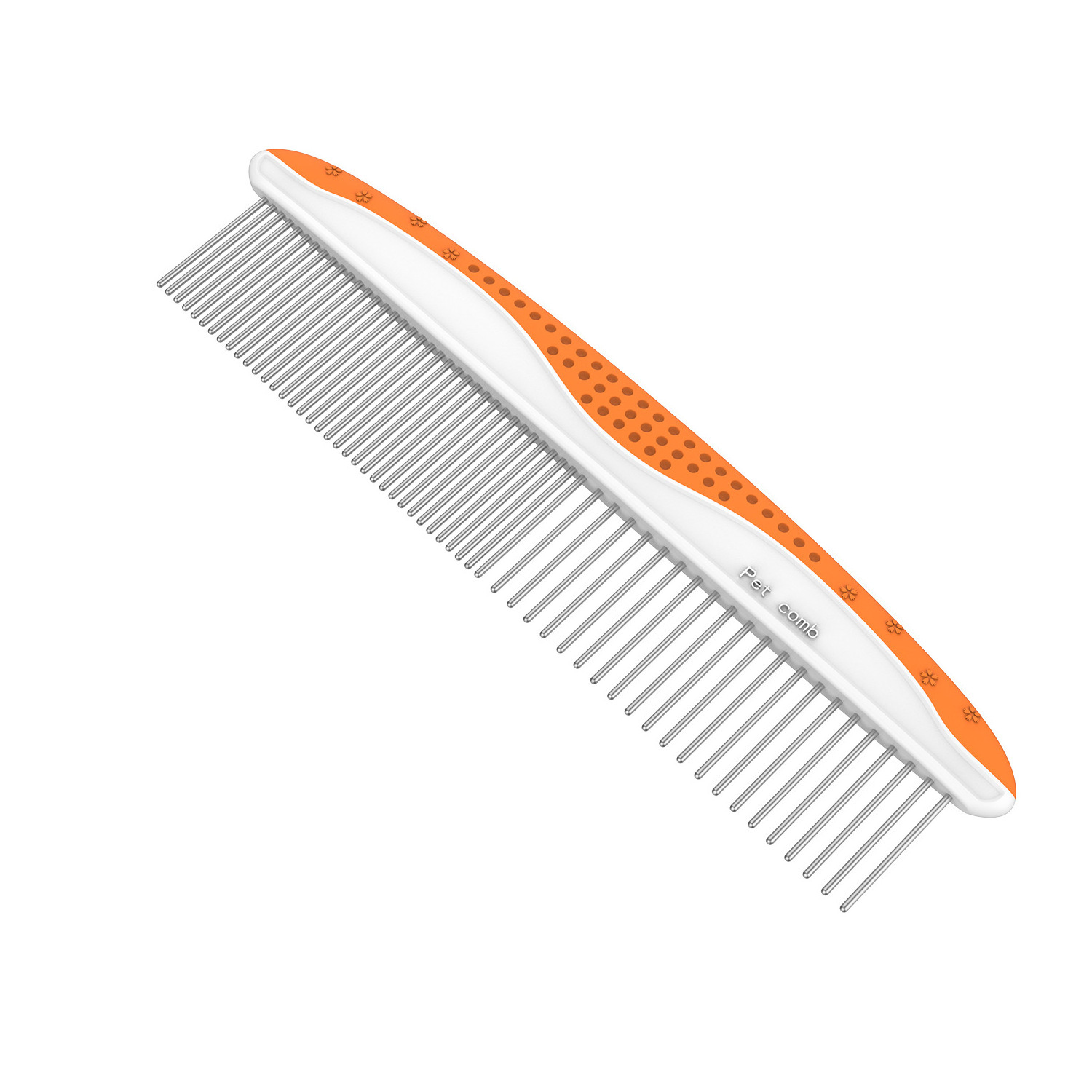 Best Selling Stainless Steel Rounded Teeth Pet Hair Grooming Tool Detangling Comb For Dog And Cat