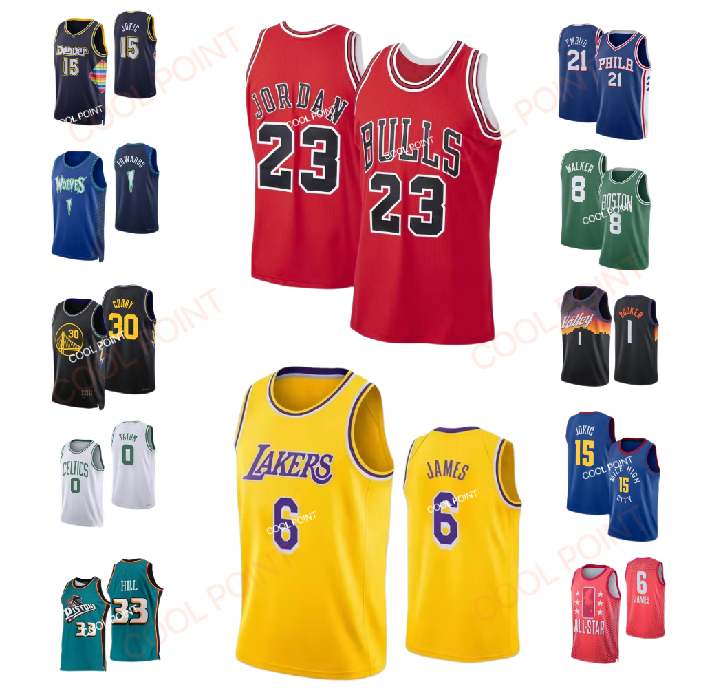 Wholesale Men's Nbaing Basketball Jersey Best Quality #24 Bryant #23 #6 #30 Curry For 32 Teams New Season 2024