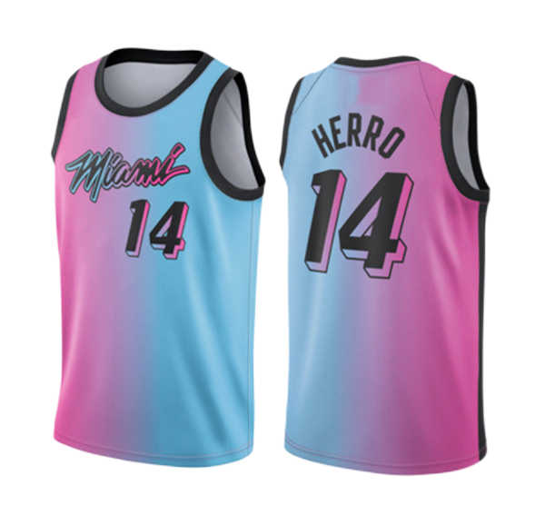 2023 City Edition Jersey Men's Miami #3 Wade #22 Jimmy Butler #14 Tyler Herro Basketball Jersey