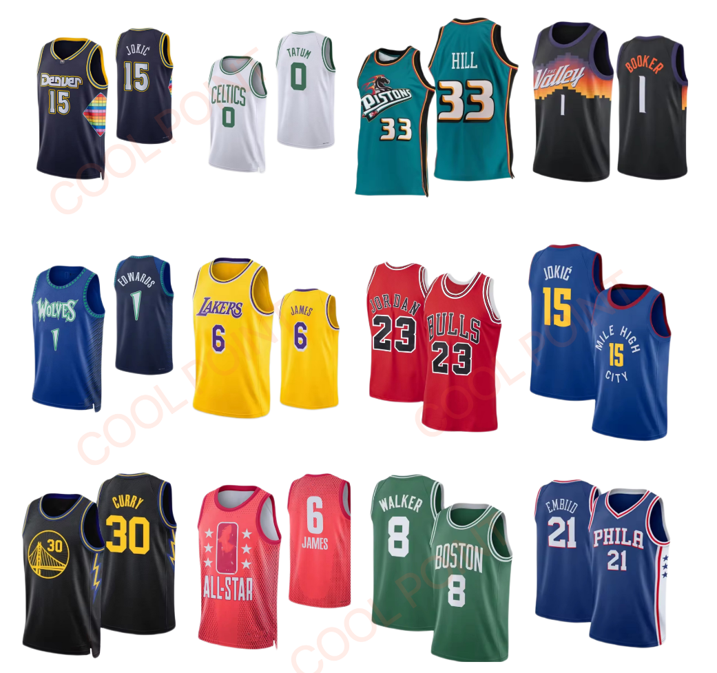 Wholesale Men's Nbaing Basketball Jersey Best Quality #24 Bryant #23 #6 #30 Curry For 32 Teams New Season 2024