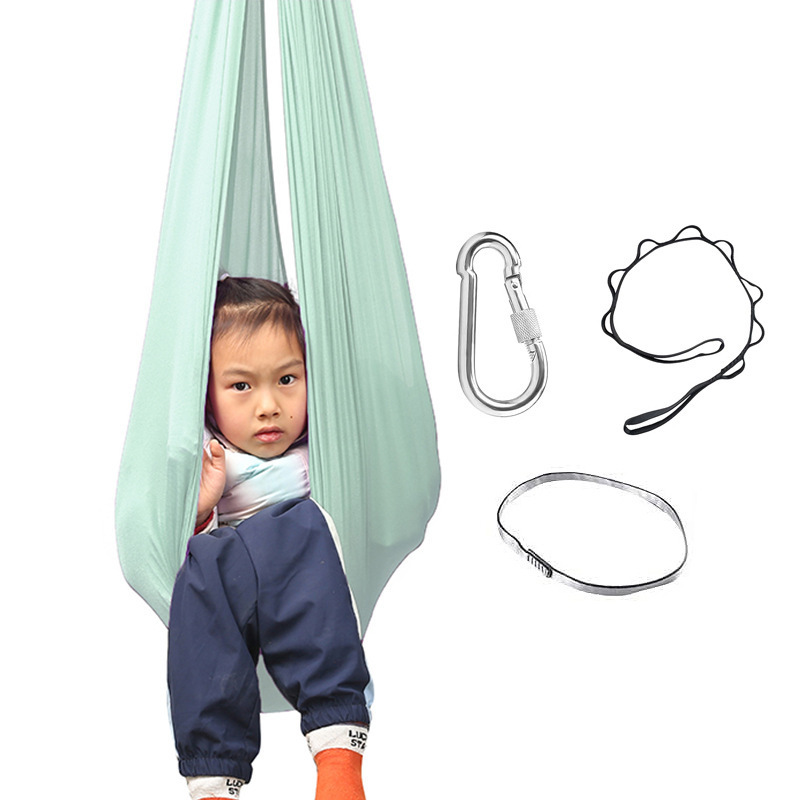 Cross-border explosive children's sensory hammock air yoga parachute cloth portable indoor patio swing creative hammock