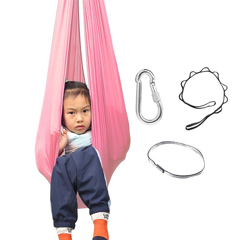 Cross-border explosive children's sensory hammock air yoga parachute cloth portable indoor patio swing creative hammock