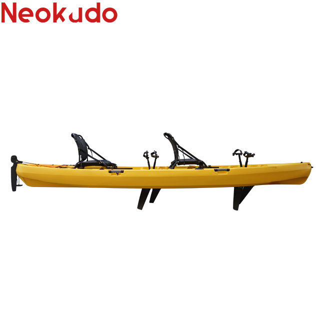 2024 new 4M fishing pedal kayak 2 person with pedal fin drive system for ocean lakes rivers