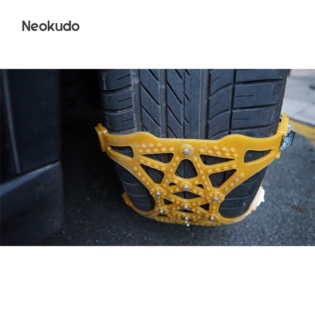 6pcs TPU plastic anti-skid car tire snow chain with alloy nails and non-slid gears