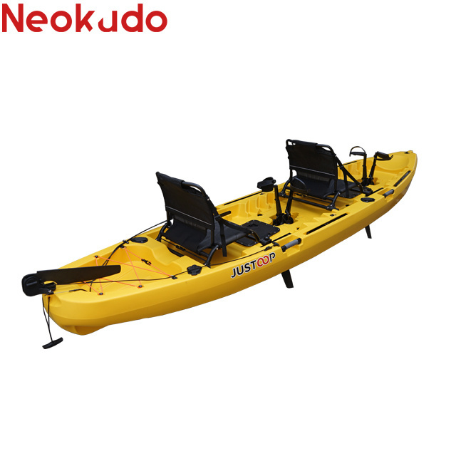 2024 new 4M fishing pedal kayak 2 person with pedal fin drive system for ocean lakes rivers