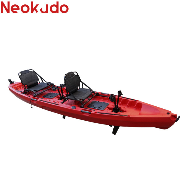 2024 new 4M fishing pedal kayak 2 person with pedal fin drive system for ocean lakes rivers