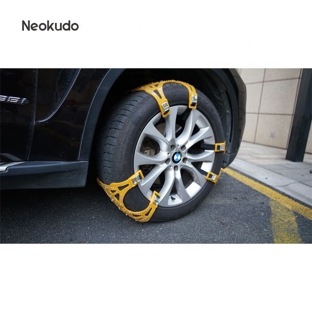 6pcs TPU plastic anti-skid car tire snow chain with alloy nails and non-slid gears