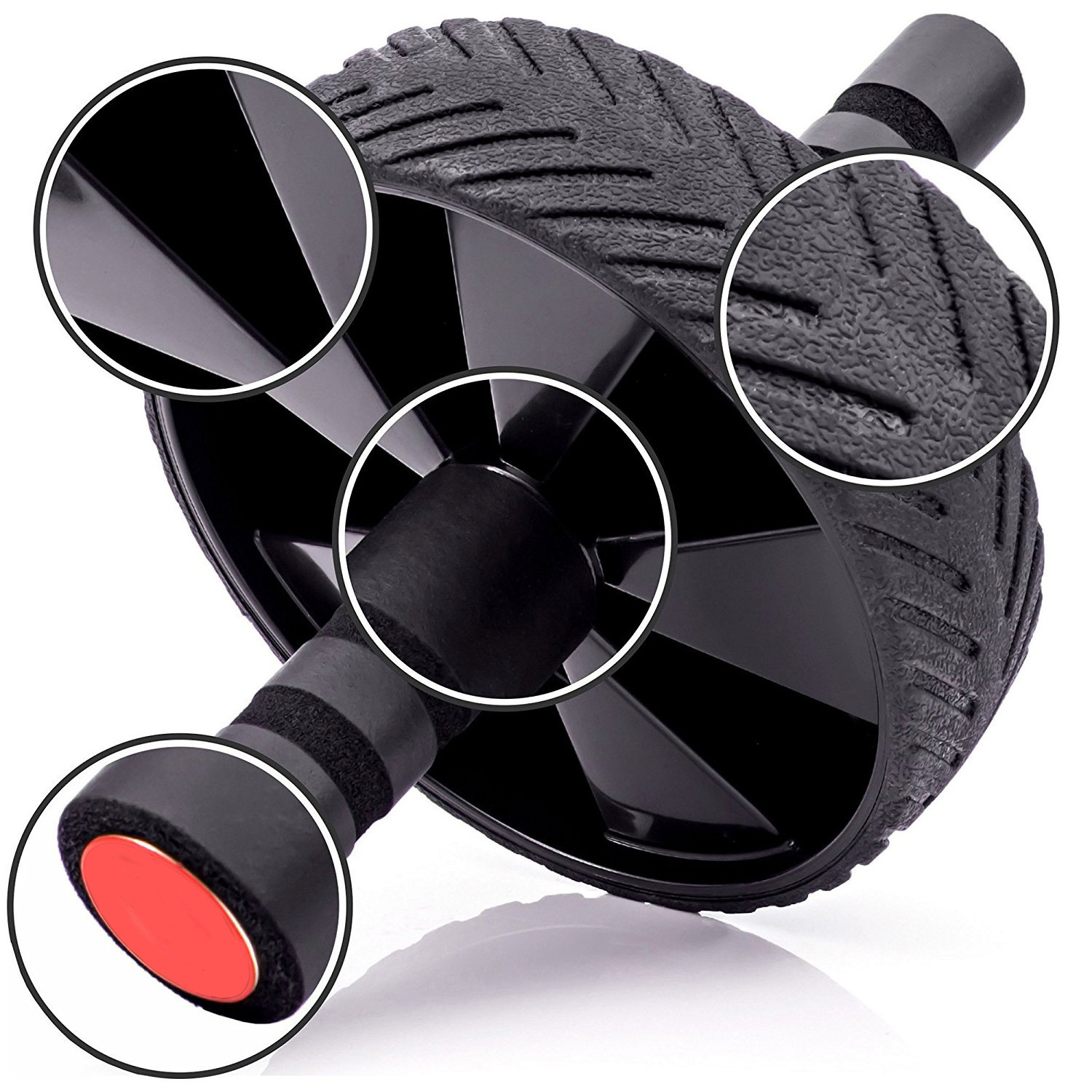 KUER Hot Selling Wholesale Home Fitness Anti Slip Rubber ab core wheel roller for core workout