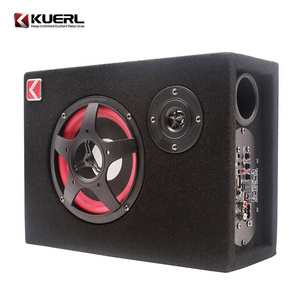 Factory direct supply 12/24/220V portable active 6 inch square subwoofer slim car audio subwoofer