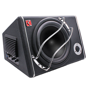 Kuer new model car audio subwoofer heavy bass big power 12V active car subwoofer 10 inch with tweeter