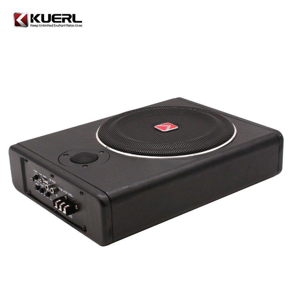 Portable 12v mini high power under seat car subwoofer active car audio slim 8 inch subwoofer