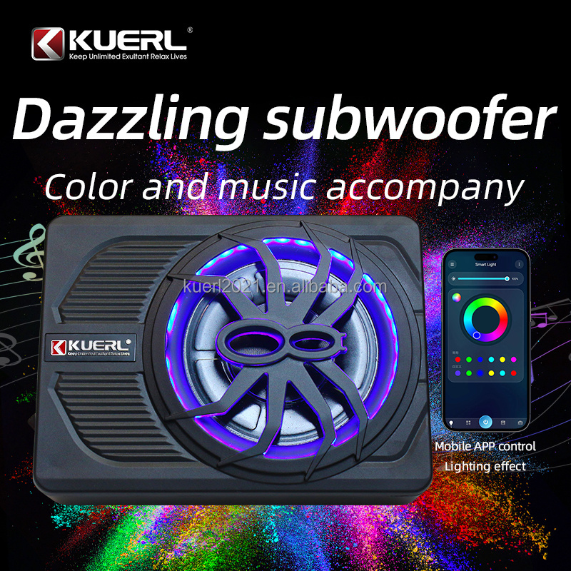 Car under seat subwoofer speaker 10 inches woofer subwoofer underseat subwoofer car Spider shaped with led light