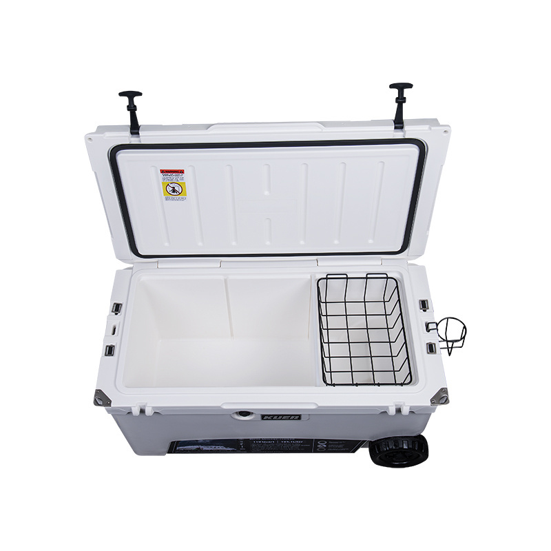 Cooler Box Large Capacity Food Container Ice Cooler Box With Lock Wheel