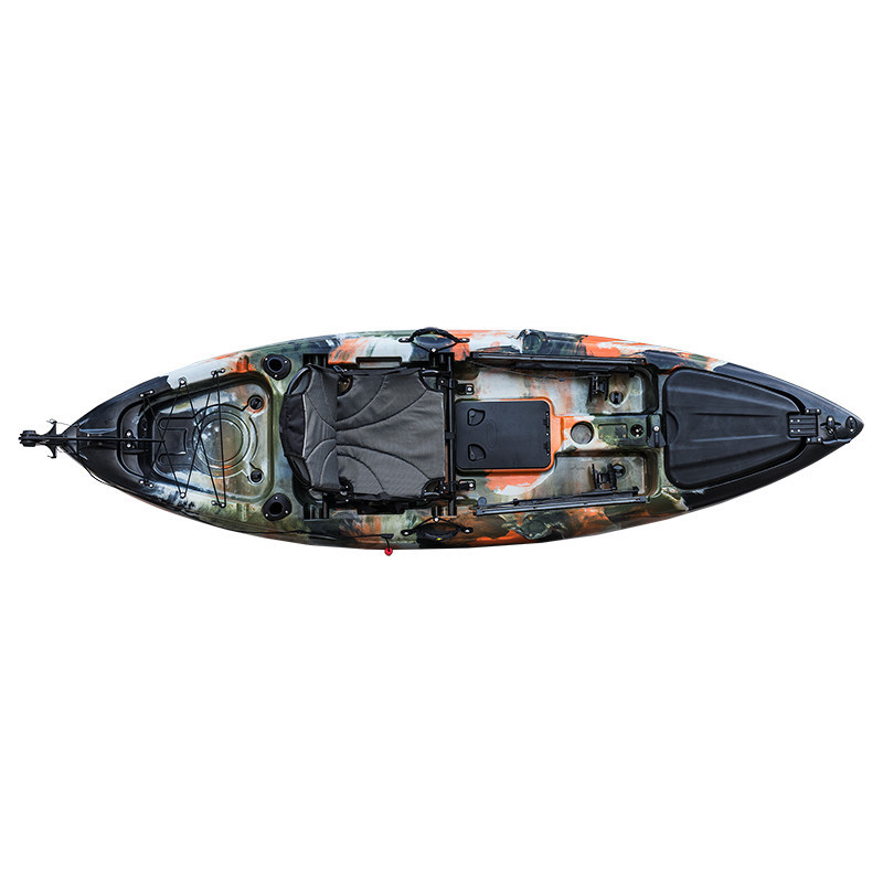 KUER plastic fishing kayak single seat sit on top canoe