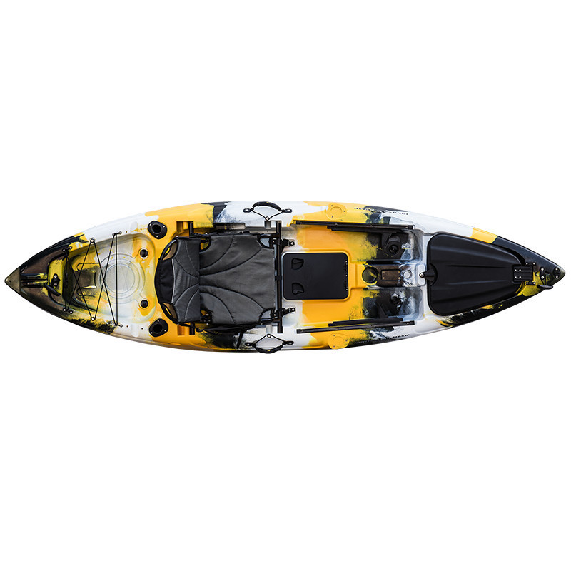 KUER plastic fishing kayak single seat sit on top canoe