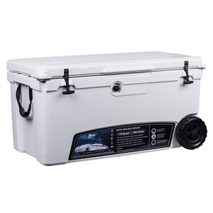 Cooler Box Large Capacity Food Container Ice Cooler Box With Lock Wheel