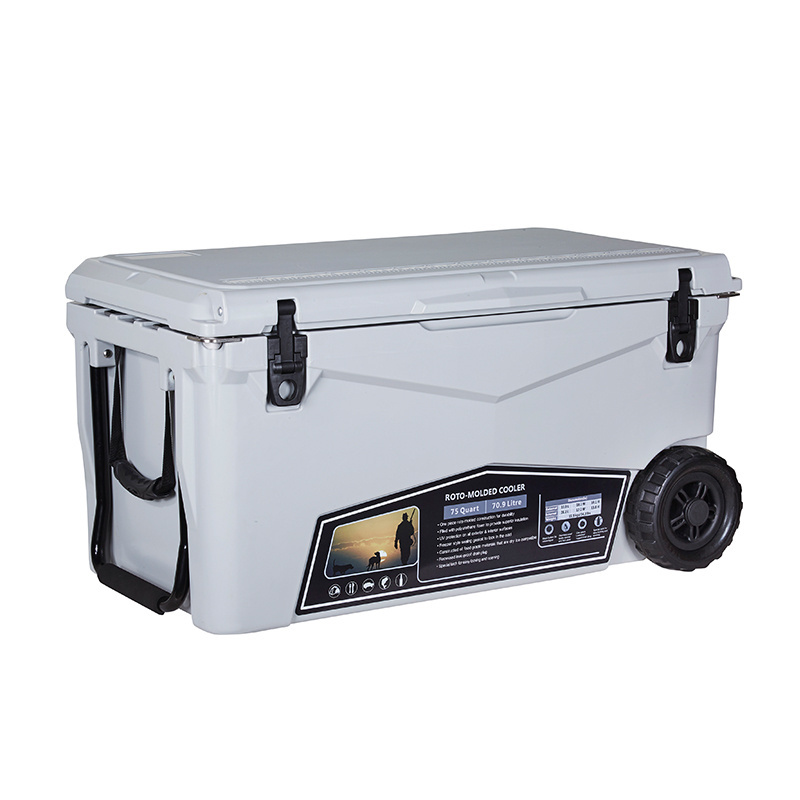 hot sale 70QT chilly bin high quality cooler box with lock wheels