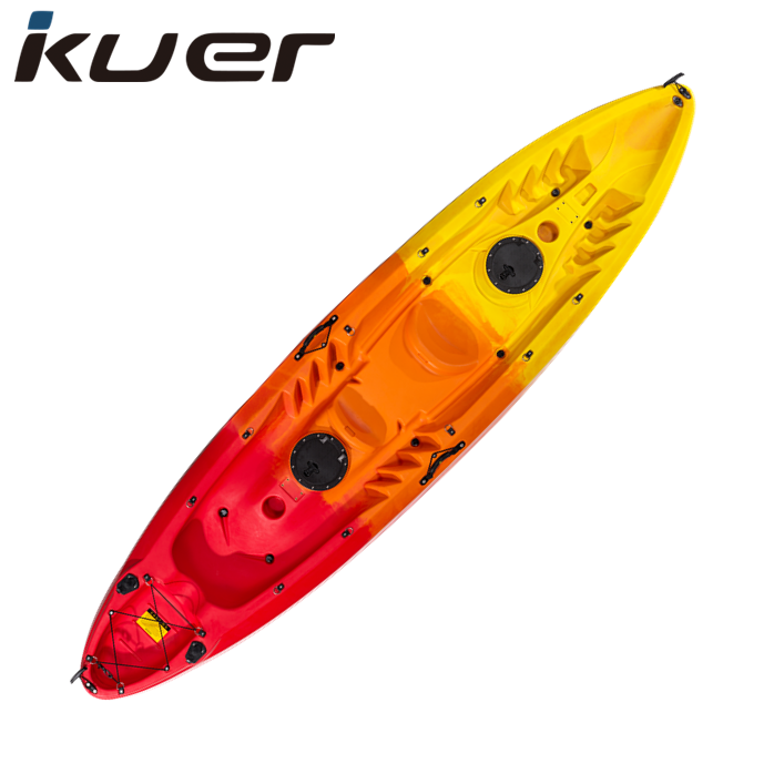 No Inflatable and 3 Paddlers (Max) roto molded plastic double kayak