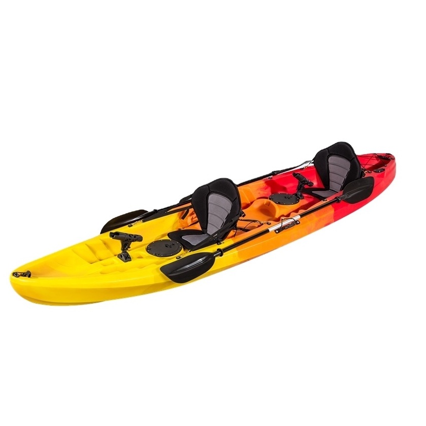 No Inflatable and 3 Paddlers (Max) roto molded plastic double kayak