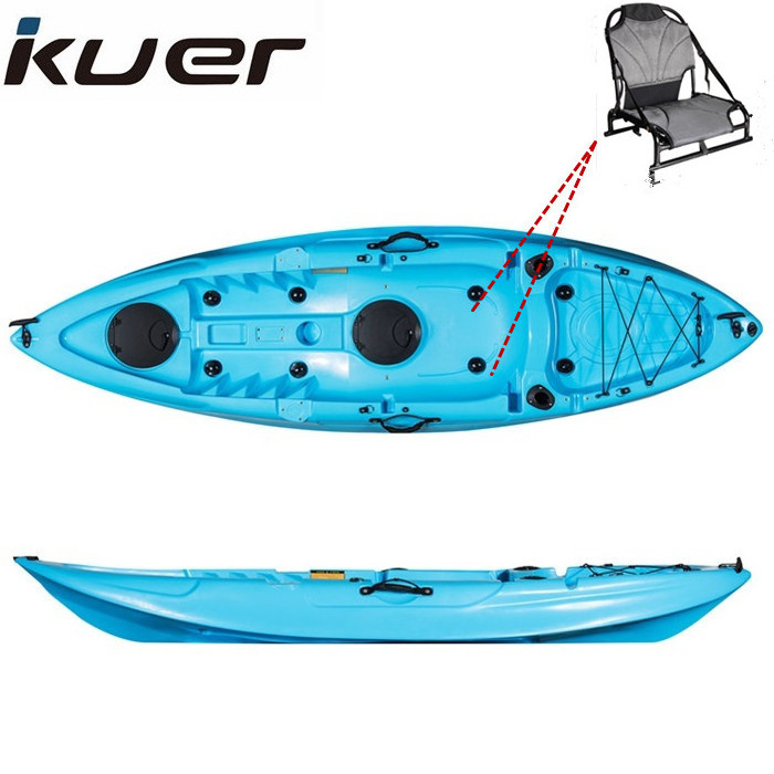 Cheap waterplay crafts rotomolded plastic fishing Kayak boats from kuer kayak