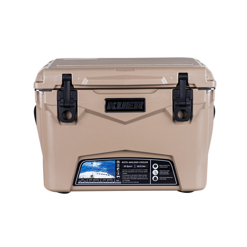 LLDEP ice chest Insulated Box plastic 20qt Fishing Food Hard ice Cooler Box for Fishing