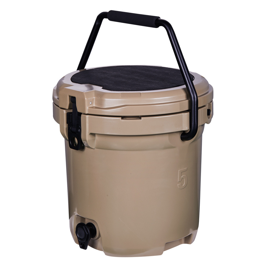 Kuer 5 Gallon light weight bucket customized logo ice chest igloa portable and convenient insulated cooler ice chest