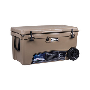 70QT Insulated Cooler with Lock Wheels Fishing Ice Chest for sale