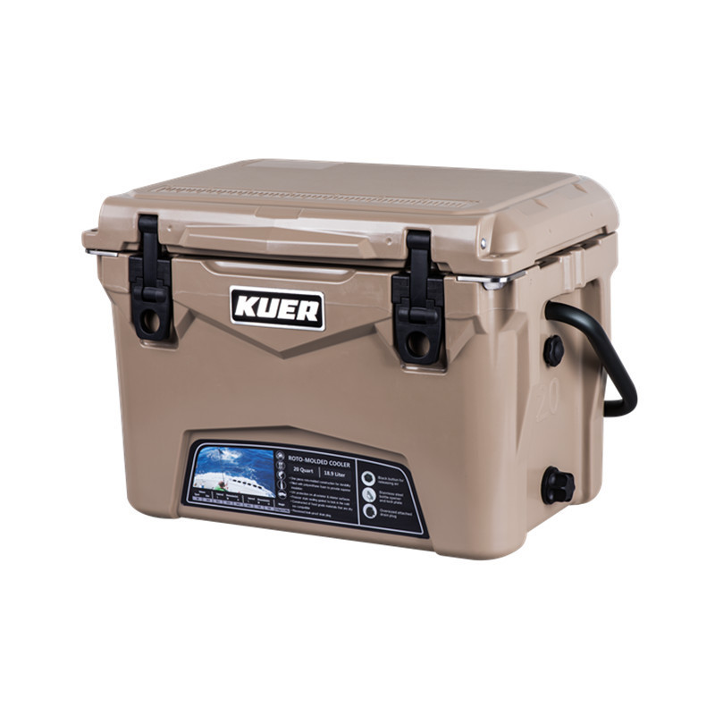 LLDEP ice chest Insulated Box plastic 20qt Fishing Food Hard ice Cooler Box for Fishing