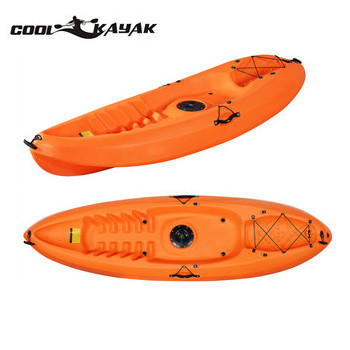 cheap canoes plastic kayak made in China for 1 person fishing and recreation pedal kayak with paddle