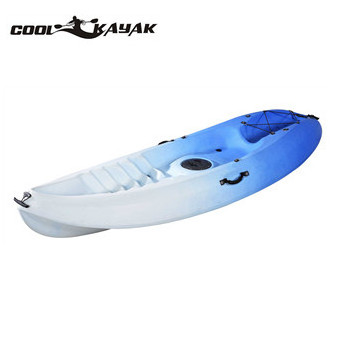 cheap canoes plastic kayak made in China for 1 person fishing and recreation pedal kayak with paddle