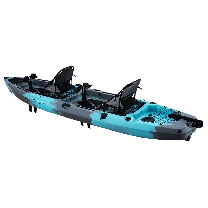 KUER plastic LLDPE Pedal kayak  2 person boat with pedal for fishing