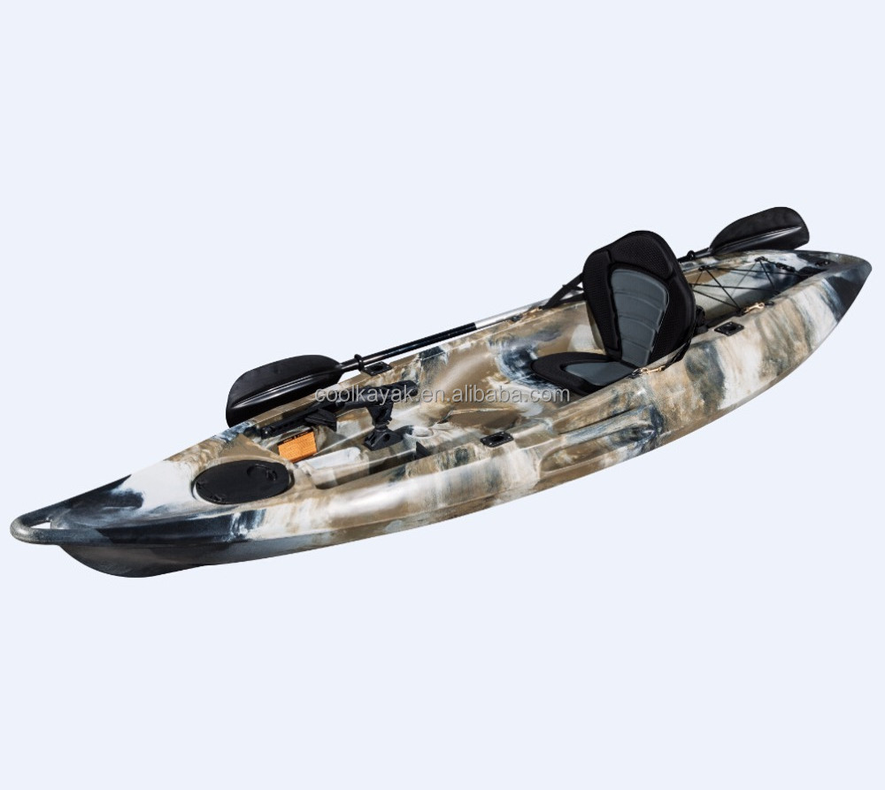 The top design 2 person used fishing kayak, sit on top cheap plastic rowing  boat for sale