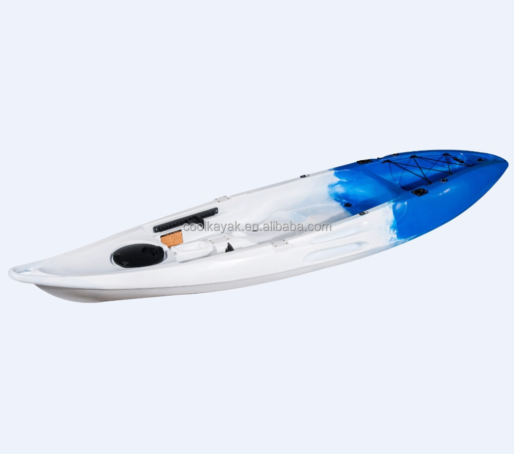 The top design 2 person used fishing kayak, sit on top cheap plastic rowing  boat for sale