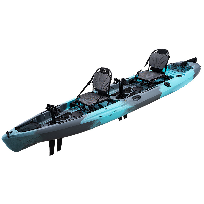 KUER plastic LLDPE Pedal kayak  2 person boat with pedal for fishing