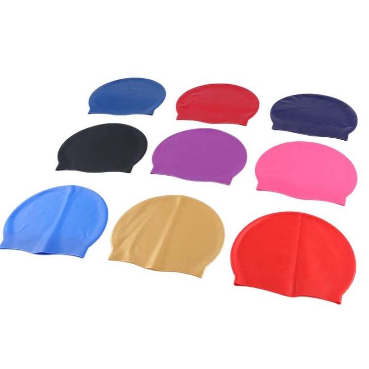 Custom Swim Caps Silicone Adult Swimming Head Hat Men Women Waterproof Rubber Silicon Swimming Pool Caps for Male Female