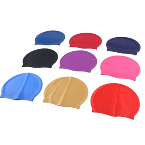 Custom Swim Caps Silicone Adult Swimming Head Hat Men Women Waterproof Rubber Silicon Swimming Pool Caps for Male Female