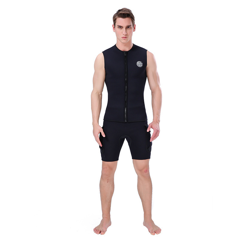 Wholesale Men Women Wetsuit Vests Sleeveless Chaleco De Neopreno Velvet Scuba Diving Wet Suit 3mm Zippered Neoprene Surf Vest