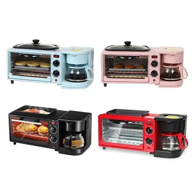 3 in 1 Breakfast Makers Multi-function With Frying Pan, Coffee maker, Toast Grill Maker for home Appliances