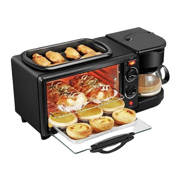 3 in 1 Breakfast Makers Multi-function With Frying Pan, Coffee maker, Toast Grill Maker for home Appliances