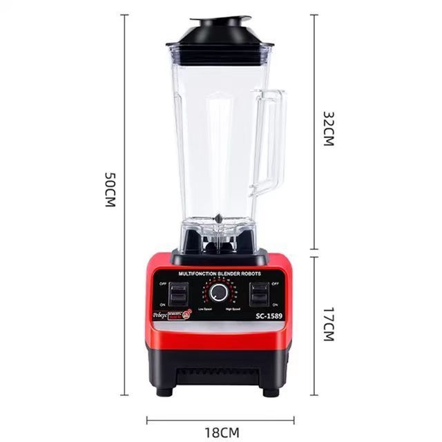 Heavy Duty High Speed Power 3000w/4500w blender Silver Crest 2 Jar Blender For Home And Restaurant Use