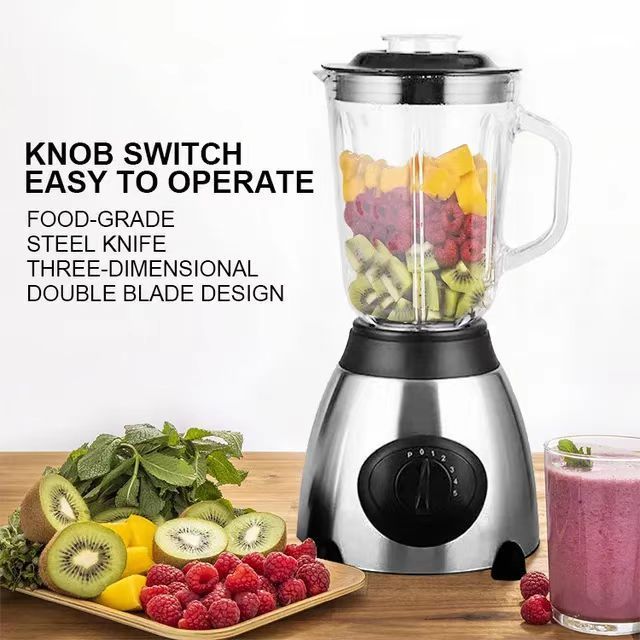 Wholesale kitchen wet and dry stainless steel blender for smoothies 1.5L Glass Jar Blender