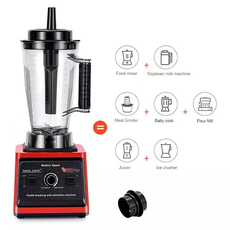 Ln Stock 2l 3l 8000w Silver Crest Big Powerful Smoothies Large Commercial Blender food processor blender juicer double cup