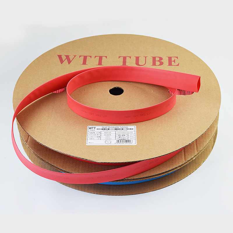 WOER WTT 7-40mm colorful flat 1KV heat shrink tube waterproof cable raychem silicon