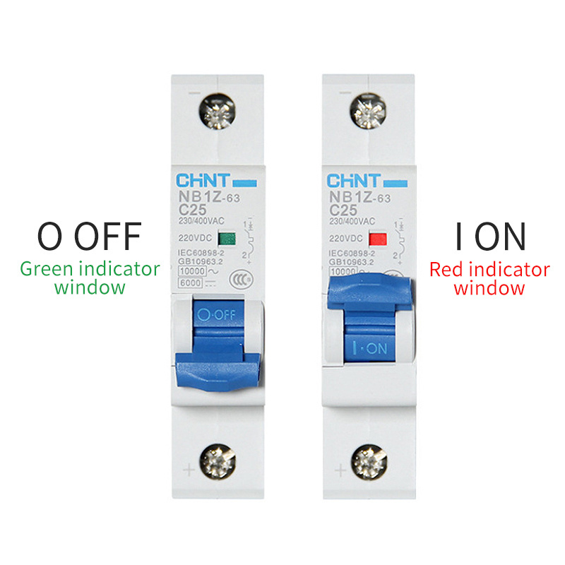 CHINT NB1Z-63 circuit breaker AC and DC household small air switch isolating switch 220v waterproof 1P/2P C Type