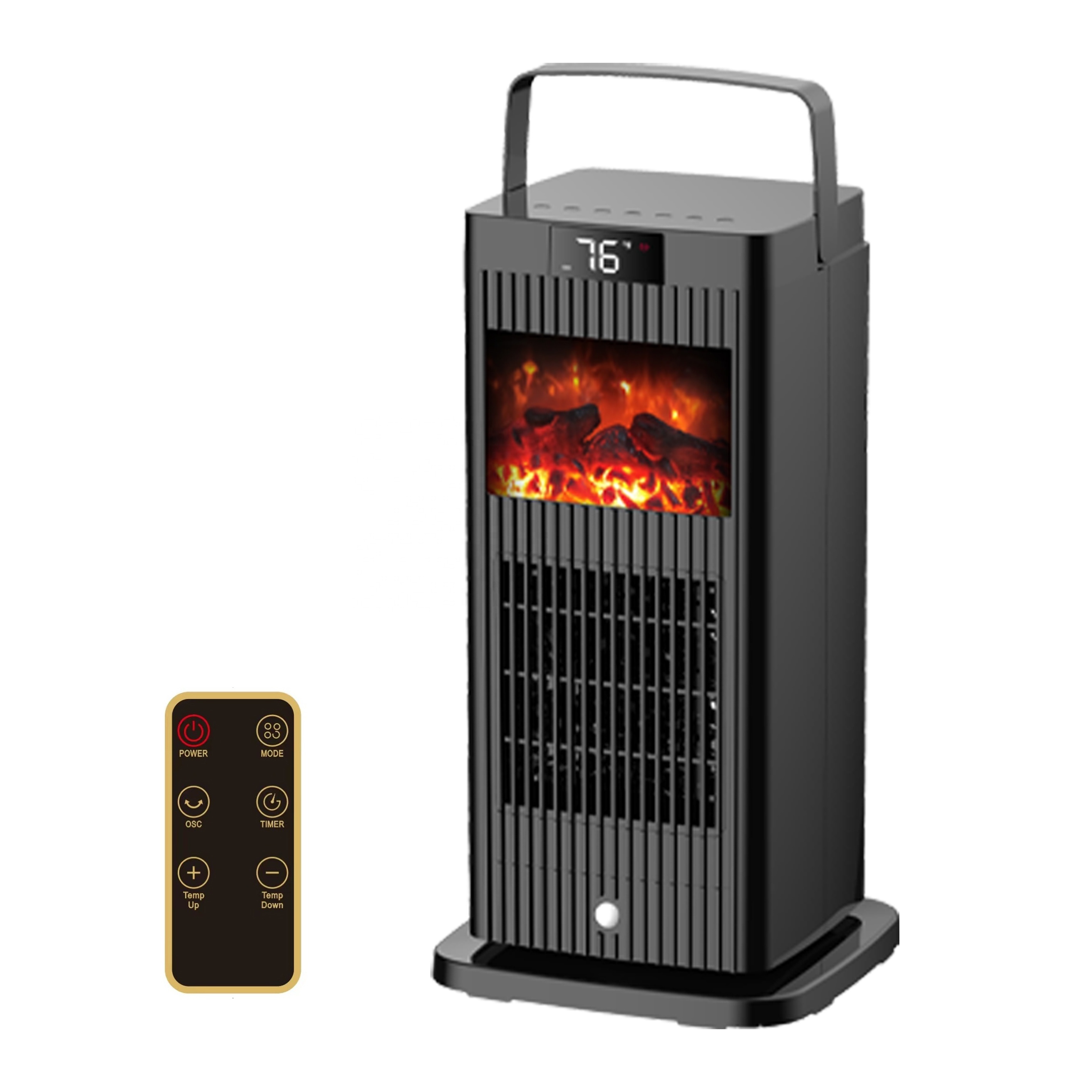 750W 1500W PTC Ceramic Heating Element Space Heater With Hot Bionic Wood Burning Effect As Fireplace For Mini Room Heater Fan