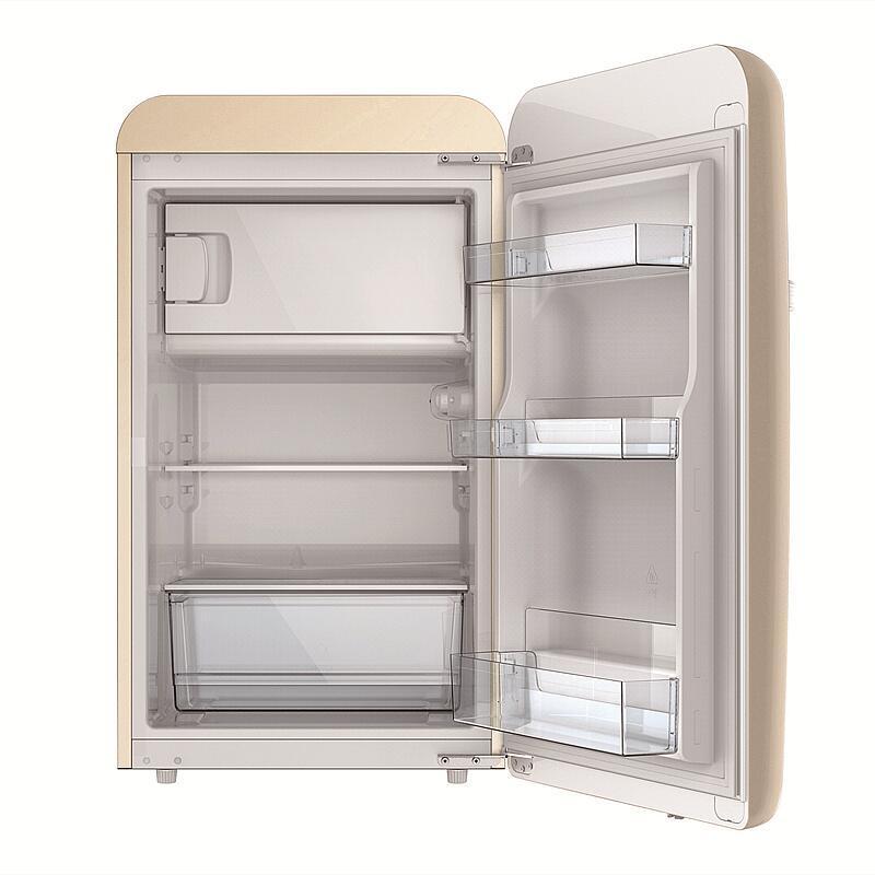 2022 retro refrigerator with optional finish and large capacity curved upright fridge with freezer and fridge part